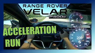 2021 Range Rover Velar P400e 404HP  100200kmh amp 0100kmh  CarPerformance Media [upl. by Ardaed]