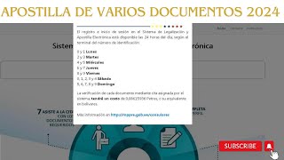 Como apostillar varios documentos 2024 venezuela apostilla [upl. by Healion]