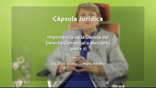 Importancia de la Ciencia del Derecho Comercial o Mercantil parte 2 IIJUNAM [upl. by Jonna]