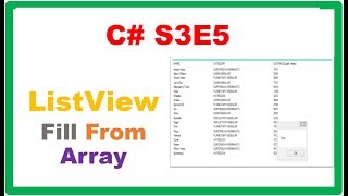 C S3E5  ListView  Fill From Array [upl. by Zane276]