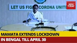 Mamata Banerjee Announces Lockdown Extension In West Bengal Till April 30 [upl. by Karab]