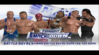 HD WWE SvR 2006 PS2 Texture Mod  Eddie Rey Cena Kurt Angle Undertaker Booker TBattle Royal [upl. by Addis]