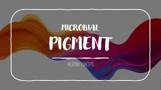 MICROBIAL PIGMENT pigment part 1 [upl. by Takeshi]