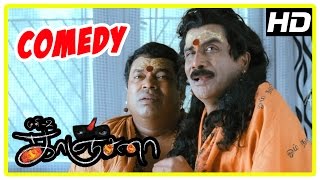 Kanchana  Tamil Movie Comedy  Part 2  Raghava Lawrence  Kovai Sarala  Devadarshini  Muni 2 [upl. by Arraek922]