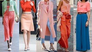 LOOKS y OUTFITS COMBINANDO EL COLOR DE MODA 2024 COLOR PANTONE 2024 [upl. by Eaneg]