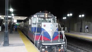 NJT Trains 1269 and 0057 Make Stops at Secaucus Junction w GP40PH 2M 4906 and F40PH 3C 4910 [upl. by Ennoirb]