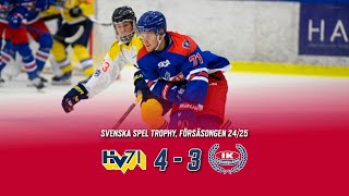 Höjdpunkter från IK Oskarshamn – HV71  16 augusti 2024 [upl. by Einiffit]