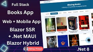 Full stack Books App Web and Mobile App using Blazor SSR and Net MAUI Blazor Hybrid  Net 8 Abhay [upl. by Lowell293]