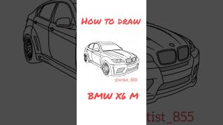 How to Draw a BMW X6 M  StepbyStep Tutorial  Sports Car Drawingquot [upl. by Durman]