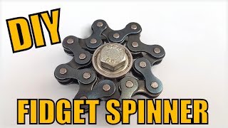 Fidget Spinner DIYBike Chain Fidget Spinner easy to make in 90 seconds [upl. by Losiram]