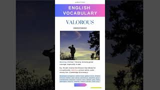 Learning English Vocabulary Daily  Advanced Vocabulary  Courageous and Valiant 💪 [upl. by Alick]