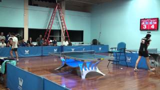 Westchester Table Tennis Center  July Open Singles Finals 2014 [upl. by Anier]