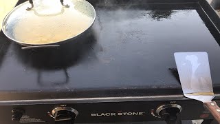 🎥♨️ LampU Cheesy Cheedar Broccoli Sausage and RIce On The Blackstone Griddle [upl. by Eserehc]