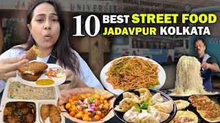 10 Best Street Food in Jadavpur Kolkata  Fish Fry Ghugni Momo Chowmein amp more [upl. by Lyrred]