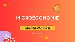 Microéconomie S1 Examen QCM [upl. by Parlin]