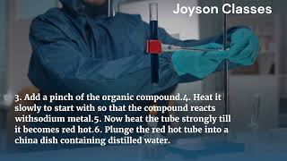 Lassaignes test To determine and report the elements present in the given sample [upl. by Anaujit]