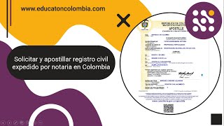 Paso a paso para solicitar y apostillar registro civil de notaria [upl. by Attikram]