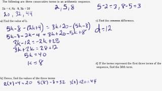 IB Math Studies Arithmetic Sequences Part II [upl. by Sheepshanks]