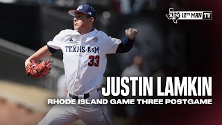 Rhode Island Postgame Justin Lamkin [upl. by Salahi]