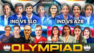 Chess Olympiad 2024 Final Round  India vs Slovenia Open India vs Azerbaijan Women [upl. by Ahsilac206]