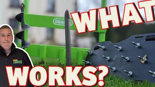 How to aerate your lawn without expensive tools  beginner DIY lawn care tips that work [upl. by Aldwon]