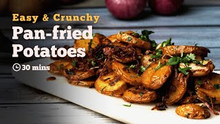 PanFried Potatoes  Perfectly Roasted Potatoes  Vegetarian Recipe  Starter Recipe  Cookd [upl. by Heringer]