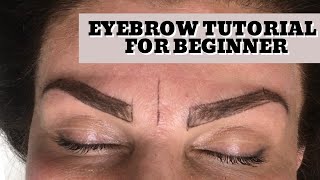 EYEBROW TUTORIAL FOR BEGINNERS  microblading [upl. by Sunderland]