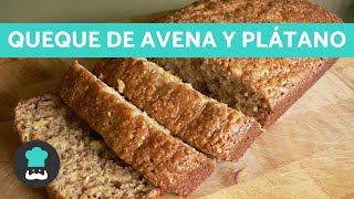 Queque de AVENA y PLÁTANO 🍌  ¡Receta FITNESS [upl. by Tillion]