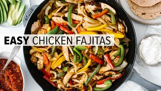 CHICKEN FAJITAS  the best easy mexican recipe  homemade seasoning [upl. by Perry132]