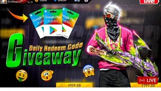 Free fire live Giveaway 🎁   Unlimited Redeem code Giveaway 🤑   Custom room Giveaway 💰 [upl. by Ellednek25]