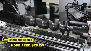 Cnc HDPE Feed Screw 4thAxis [upl. by Ordway]