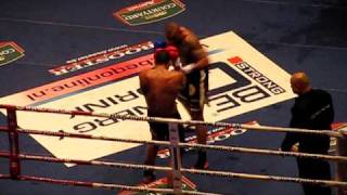 Badr Hari vs Hesdy Gerges LIVE HD FOOTAGE [upl. by Arabeila]