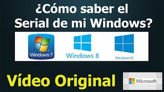 Cómo saber el serial de mi Windows [upl. by Annotahs]