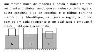 RESOLUÇÃO DA REVISÃO DE FÍSICA Questão 2 Empuxo [upl. by Attenehs171]