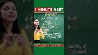 Decarboxylation Reaction In 1 Minute chemistryvibes neet2024 neet [upl. by Kcinomod]