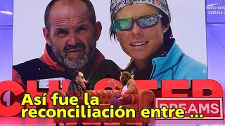 Así fue la reconciliación entre los alpinistas Edurne Pasaban y Juanito Oiarzabal en el Chester [upl. by Nihcas850]