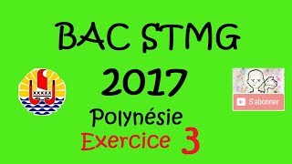 BAC STMG polynésie septembre 2017 ex3A probabilités [upl. by Avrom]