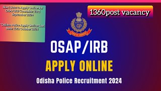 How to Apply Online for Odisha Police Constable Recruitment 2024 [upl. by Risay]