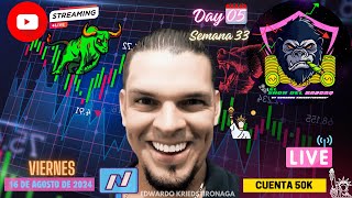 🎥🦍OPERATIVA Trading  Discrecional  NASDAQ  16AGO24  Fondeo  Eduardo Kriedstironaga🍀 [upl. by Sasha318]