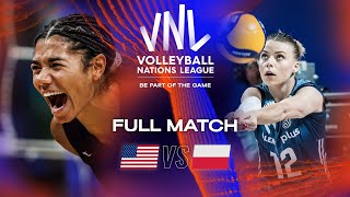 USA 🇺🇸 vs POL 🇵🇱  Full Match  Womens VNL 2023 [upl. by Ger842]