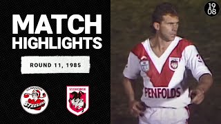 Illawarra Steelers v St George Dragons  Round 11 1985  Classic Match Highlights  NRL [upl. by Rengia]