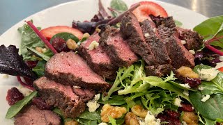 BEEF TENDERLOIN STEAK OVER GORGONZOLA SALAD beeftenderloin madamsoulfood sundaycooking [upl. by Aikemet]