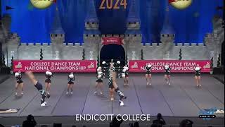 Endicott College Dance Team Open Pom Semi Finals UDA College Nationals 2024 [upl. by Notniv]