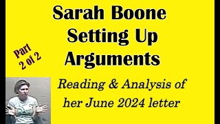 Sarah Boone Setting Up Argument On Voluntariness June 2024 letter part 2 [upl. by Emmer]