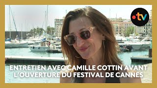 Cannes2024 Camille Cottin en entretien avant la cérémonie douverture du 77ᵉ Festival de Cannes [upl. by Drofnats]