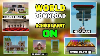 Minecraft 121 survival world download  Download map survival Mcpe 121  Mcpe world download [upl. by Hanafee]