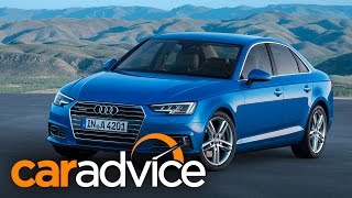 2016 Audi A4 Review  International Launch [upl. by Ahsinnod976]