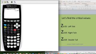 How to find the Z critical values in the calculator ti84 [upl. by Adnaloj]
