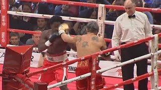 Watch Mickey Rourke defeat Elliot Seymour in Moscow [upl. by Ainalem]