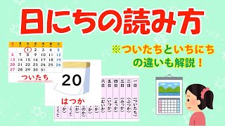 特別支援 ●日にちの読み方 ●１日～３１日 ●カレンダー ●特別支援学級 ●特別支援学校 ●日付 ●日にち ●知育 ●学習 ●勉強 ●date ●Japanese [upl. by Alsi337]